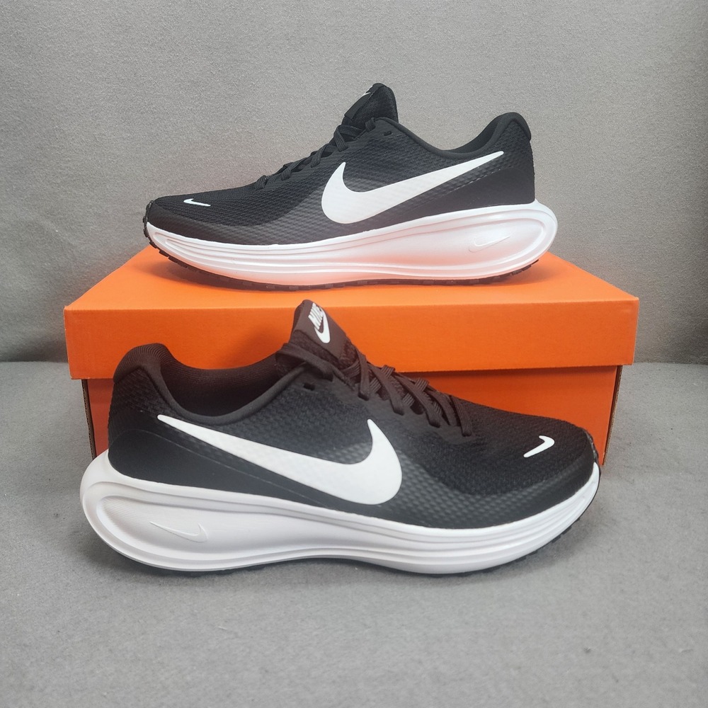 Nike Revolution 8 Running Shoes Black White HJ8485-001 Womens 9 Mens 7.5 NIB